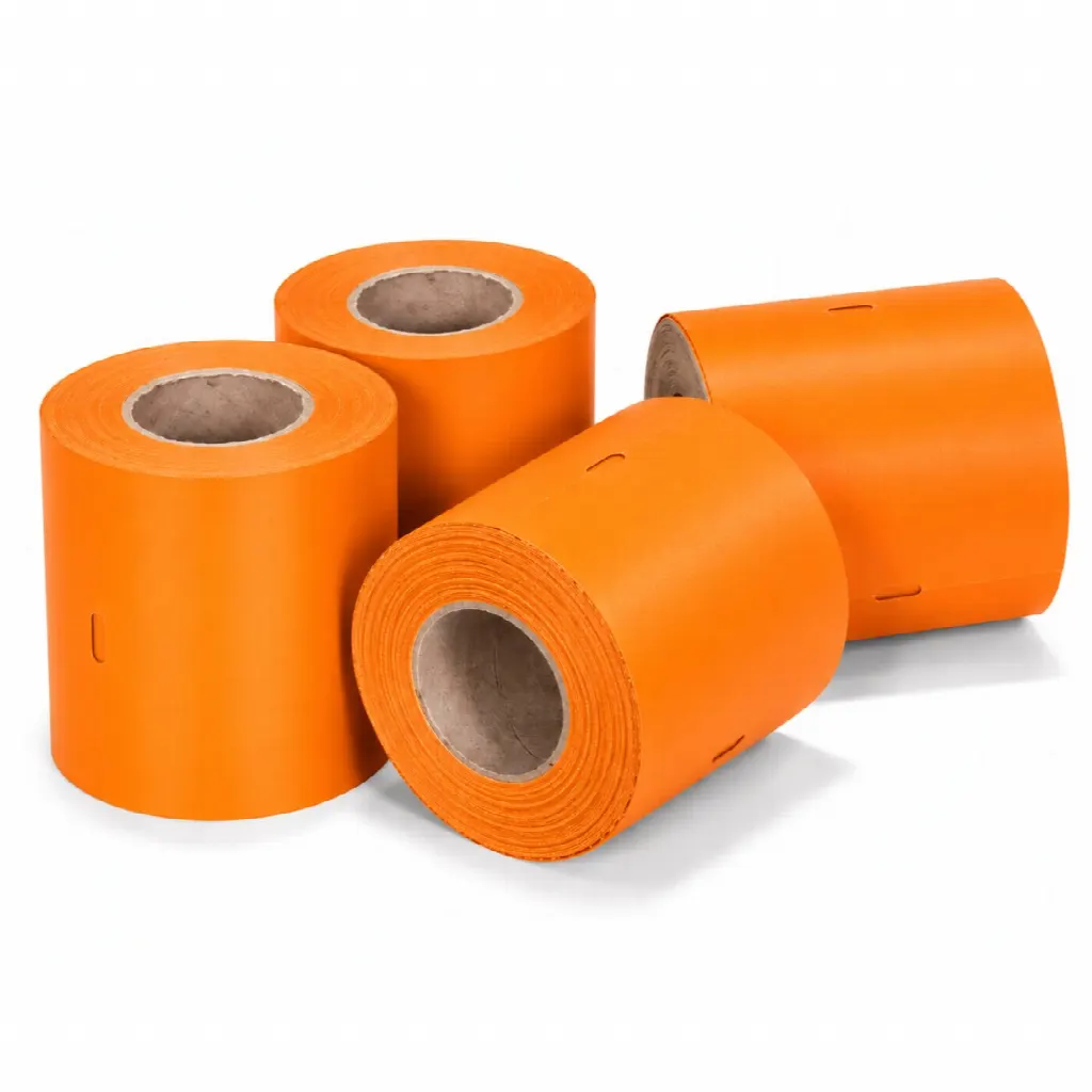 CoatCheck-Rolle, Eintrittskarten „Economy“ ohne Kontrollstreifen, 14×550 Tickets, orange