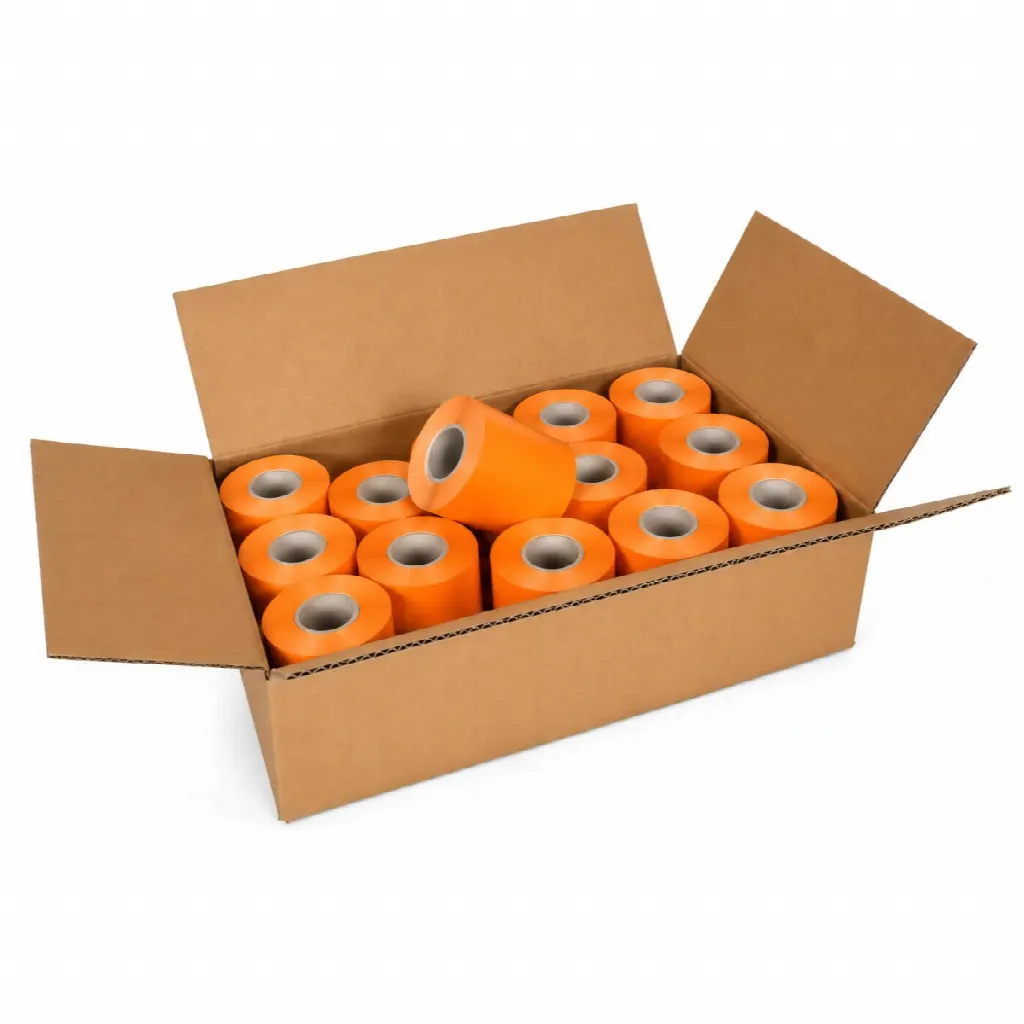 CoatCheck-Rolle, Eintrittskarten „Economy“ ohne Kontrollstreifen, 14×550 Tickets, orange