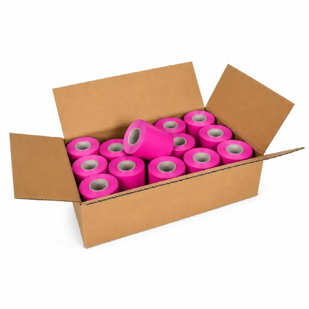 CoatCheck-Rolle, Eintrittskarten „Economy“ ohne Kontrollstreifen, 14×550 Tickets, rosa