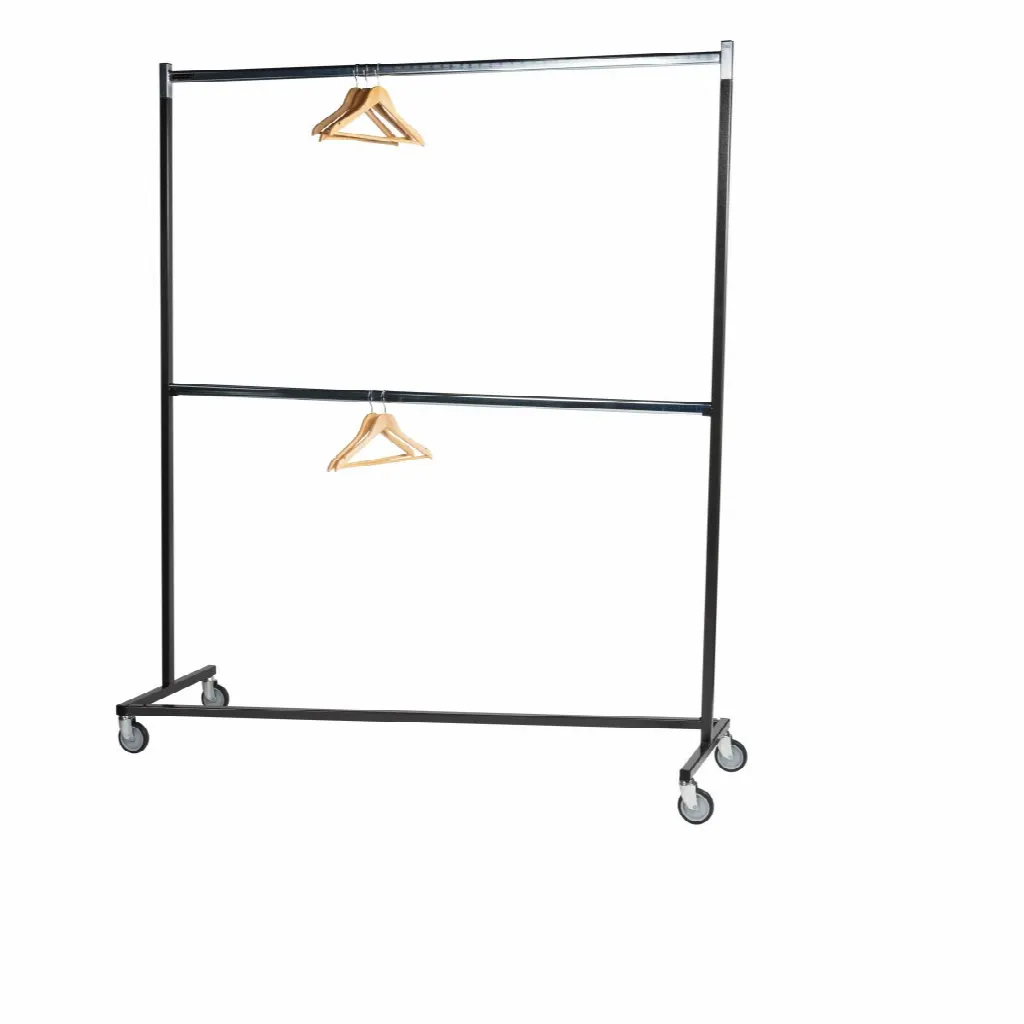 Mobile coat rail, twin level